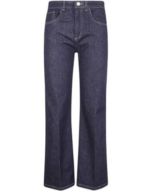 Seventy Buttoned Straight-Leg Jeans - Blue
