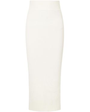 Wardrobe NYC Woven Midi Skirt - White