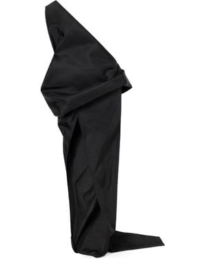 Rick Owens Draped Asymmetrical Skirt - Black