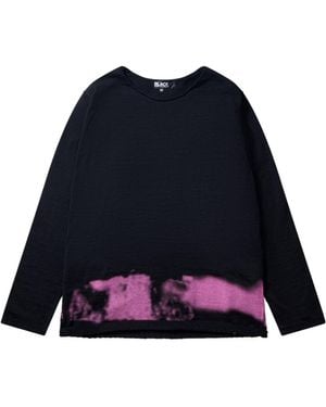 Comme des Garçons Spray-Print Sweater - Blue