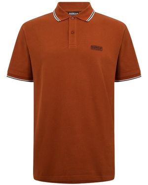 Barbour Tipped Short Sleeve Polo Shirt - Brown