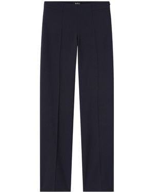 A.P.C. Logo Casual Trousers - Blue