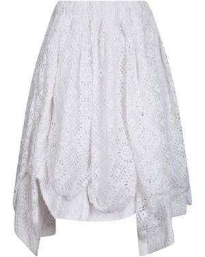 Comme des Garçons Comme Des Garçons Lace Overlay Trousers - White