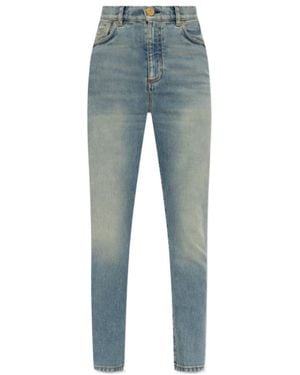 Balmain Vintage Effect Jeans - Blue