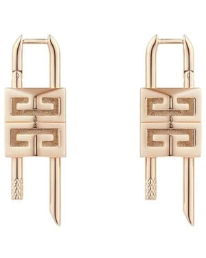 Givenchy Mini Lock Earrings - Metallic