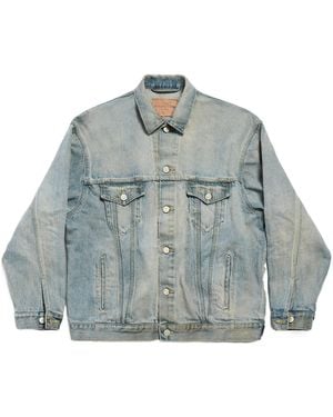 Balenciaga Regular Fit Denim Jacket - Blue
