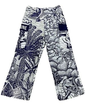 Dior Logo Logo Casual Pants - Blue