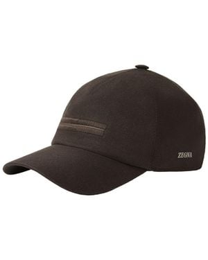 ZEGNA 232 Road Embroidered Baseball Hat - Brown