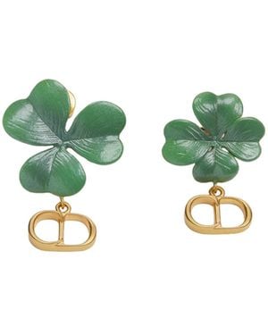 Dior Clover Earrings - Green