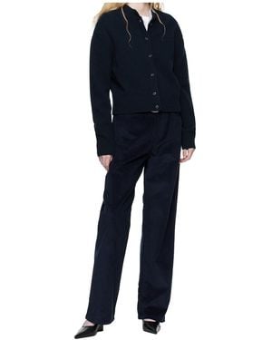 Rohe Belt Loop Casual Trousers - Blue
