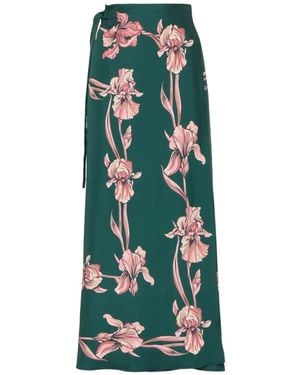 La DoubleJ Floral-Print Sarong Skirt - Green