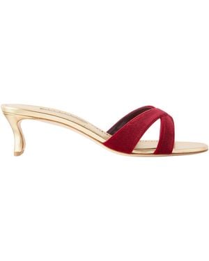 Manolo Blahnik Minimalist Handmade Sandals - Pink