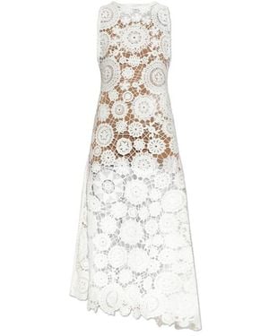 Self-Portrait Sleeveless Lace Dress - White