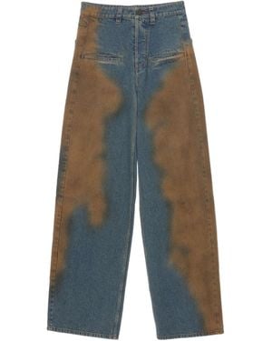 Uma Wang Belt-Loop Jeans - Blue