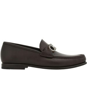 Ferragamo Gancini Buckle Loafer - Black