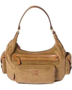 Miu Miu Corduroy Pocket Bag - Brown