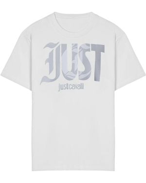 Just Cavalli Logo Print T-Shirt - White