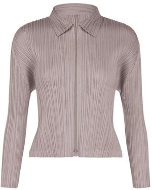 Pleats Please Issey Miyake Monthly Colors August Jacket - Gray