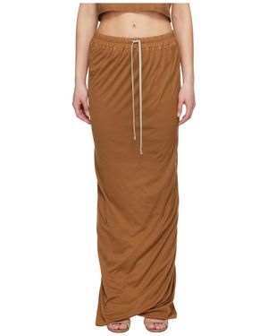 Rick Owens Drawstring Skirt - Brown