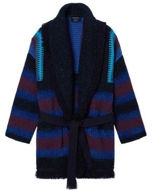 GIORGIO ARMANI X ALANUI Giorgio Armani For Alanui Cashmere Blend Cardigan - Blue