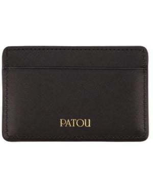 Patou Jp Leather Cardholder - Black