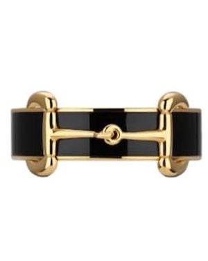 Gucci Horsebit Ring With Enamel - White