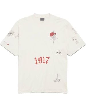 Balenciaga Tattoo Medium Fit T-Shirt - White