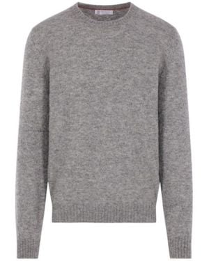 Brunello Cucinelli Crew-Neck Knitted Jumper - Grey