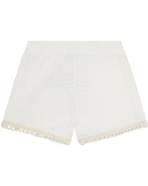 Stella McCartney Crochet-Trimmed Cotton Shorts - White