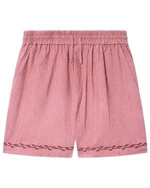 Isabel Marant Zilan Embroidered Shorts - Pink