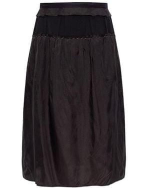 Maison Margiela Ruffled A-Line Skirt - Black
