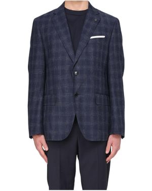 BOSS Checked Blazer - Blue
