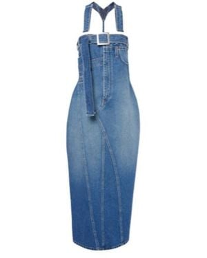 Jean Paul Gaultier Denim Maxi Dress - Blue