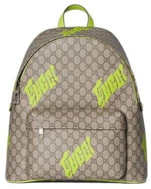 Gucci Medium Backpack With Print - Gray