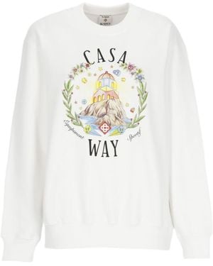 CASABLANCA Casa Way Graphic Sweatshirt - White