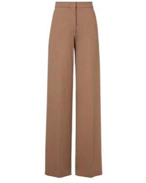 Max Mara Biada High-Rise Wide-Leg Trousers - Brown