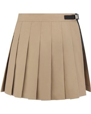 Dior Pleated Wrap Mini Skirt - Natural