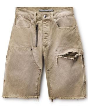 Alexander Wang Distressed Shorts - Natural