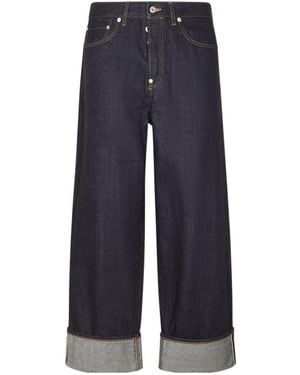 KENZO Turn-Up Hem Jeans - Blue