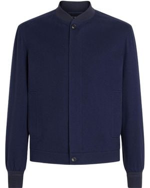 ZEGNA Oasi Cashmere Bomber Jacket - Blue