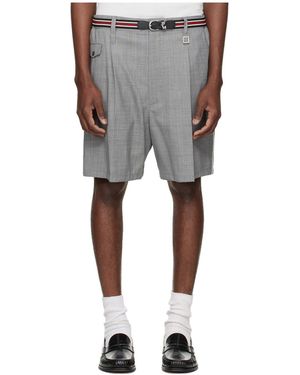 WOOYOUNGMI Blended Twill Shorts - Grey