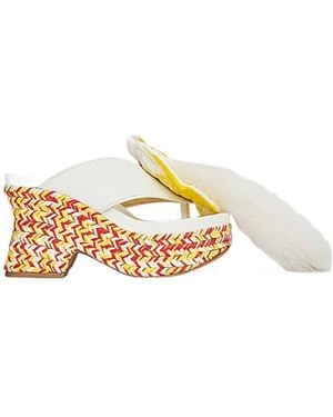 Loewe Petal Flatform Sandal - Metallic