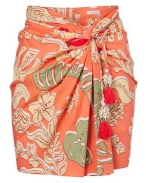 Poupette Tilda Gathered Printed Cotton Miniskirt