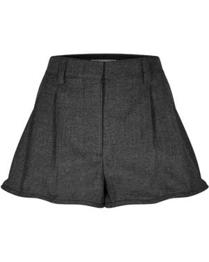 Prada Logo Patch Shorts - Gray