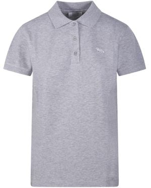 Maison Kitsuné Maison Kitsuné Baby Fox Regular Polo Shirt - Grey