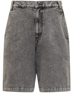 A_COLD_WALL* Logo Denim Shorts - Gray