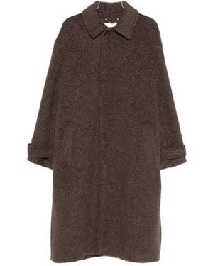 Golden Goose Long Sleeved Brooch Detailed Coat - Brown