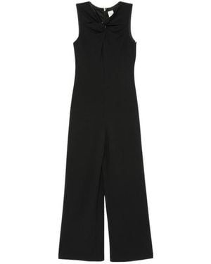 Calvin Klein Twist-Detail Sleeveless Jumpsuit - Black