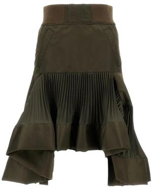 Sacai Asymmetrical Skirt - Green