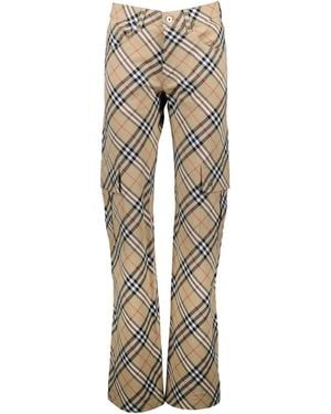 Burberry "Check" Cargo Pants - Natural